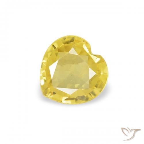 0.32ct طبيعي أصفر متوسط زفير, قلب, VVS-VS