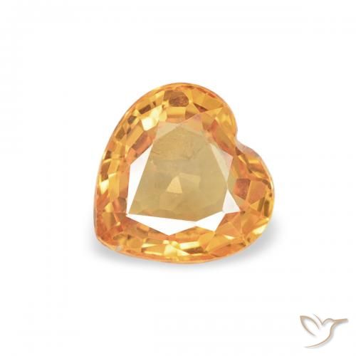 0.45ct طبيعي برتقالى متوسط زفير, قلب, VVS-VS