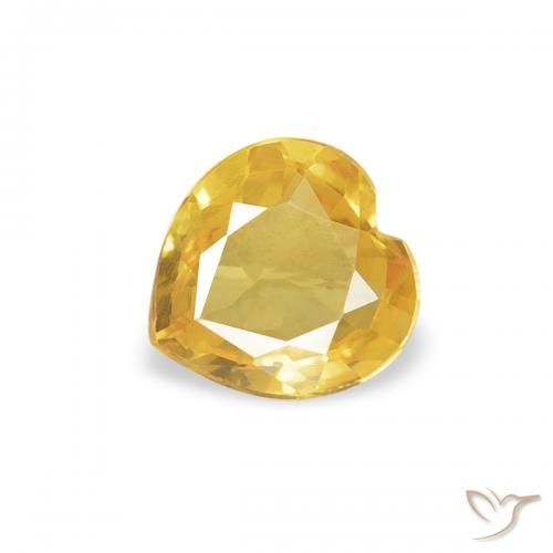 0.33ct طبيعي ذهبي زفير, قلب, VVS-VS