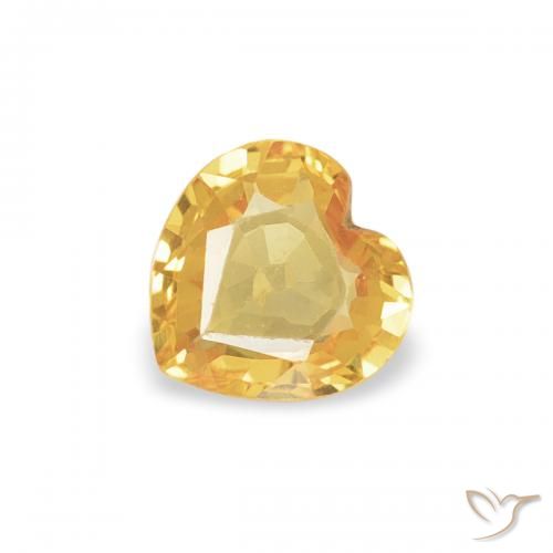 0.33ct طبيعي برتقالى ذهبى غامق زفير, قلب, VVS-VS