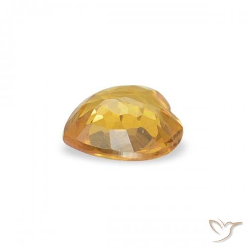 زفير Medium Light-Golden طبيعي، قلب، 0.34 قيراط، VVS-VS