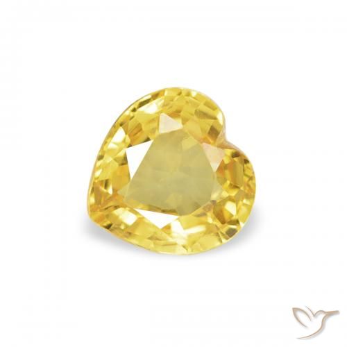 0.35ct طبيعي ذهبي زفير, قلب, VVS-VS