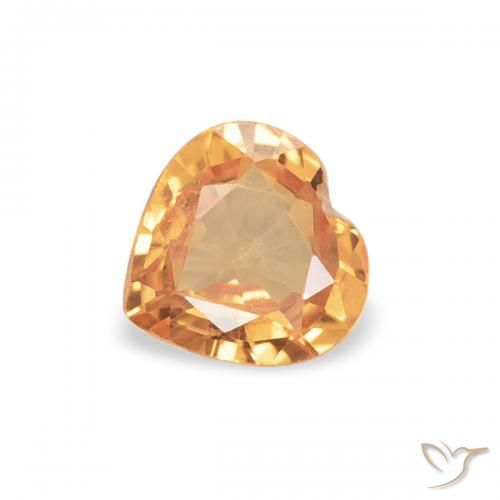 0.37ct طبيعي برتقالى متوسط زفير, قلب, VVS-VS