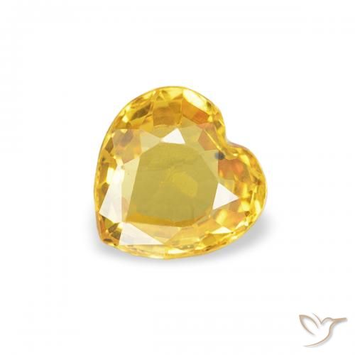 0.36ct طبيعي برتقالى ذهبة زفير, قلب, VVS-VS