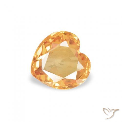 0.42ct طبيعي برتقالى متوسط زفير, قلب, VVS-VS