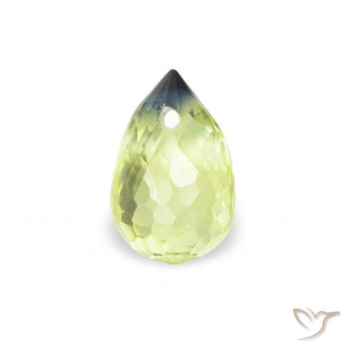 0.41ct طبيعي أصفر فاتح زفير, بريوليت, قليلا جدا