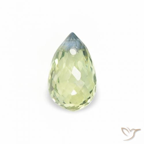 0.47ct طبيعي أخضر كمثرى فاتح زفير, بريوليت, قليلا جدا