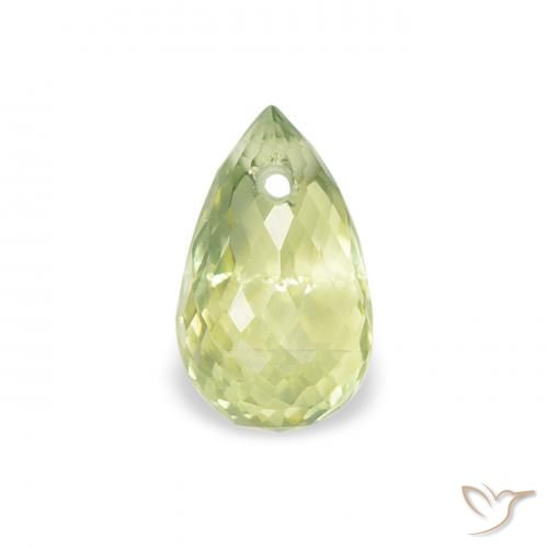 0.65ct طبيعي أخضر أصفر زفير, بريوليت, قليلا جدا