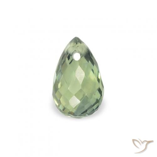 0.49ct طبيعي أخضر مزرق زفير, بريوليت, قليلا جدا