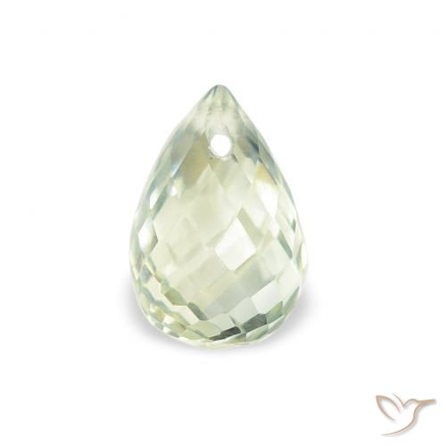 0.76ct طبيعي أخضر فاتح جدا زفير, بريوليت, قليلا جدا