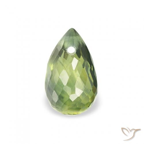 0.58ct طبيعي أخضر دافئ زفير, بريوليت, قليلا جدا