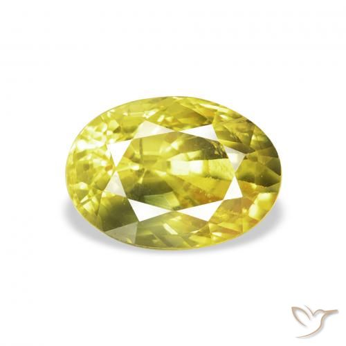 2.99ct طبيعي أصفر متوسط زفير, بيضوي, قليلا جدا