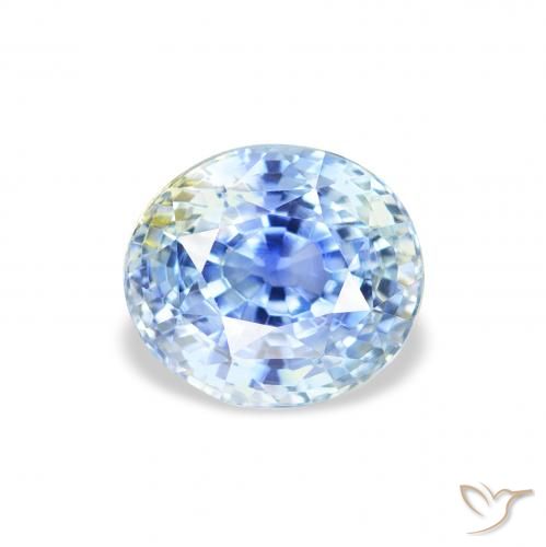 2.10ct طبيعي أزرق باستيلى زفير, بيضوي, قليلا جدا