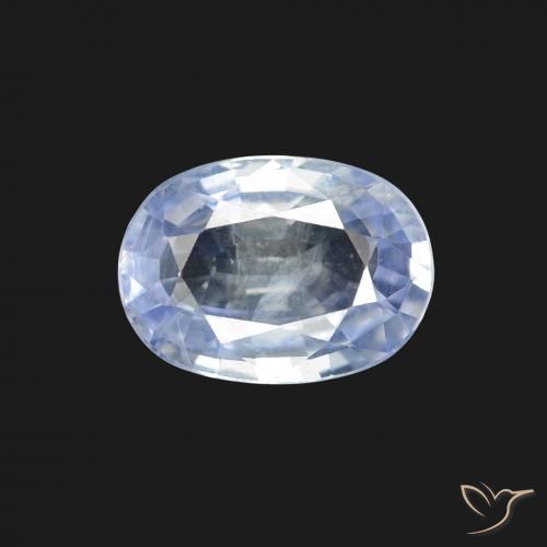 1.80ct طبيعي أبيض مزرق زفير, بيضوي, قليلا جدا