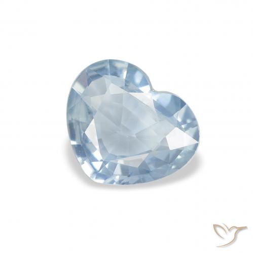 1.03ct طبيعي أزرق مائى فاتح زفير, قلب, قليلا جدا