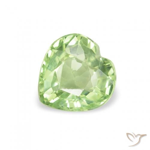 0.71ct طبيعي أخضر دافئ زفير, قلب, قليلا جدا