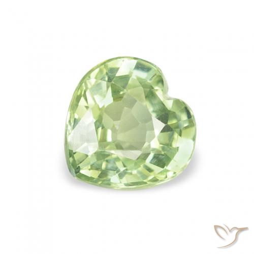 0.67ct طبيعي أخضر متوسط زفير, قلب, قليلا جدا