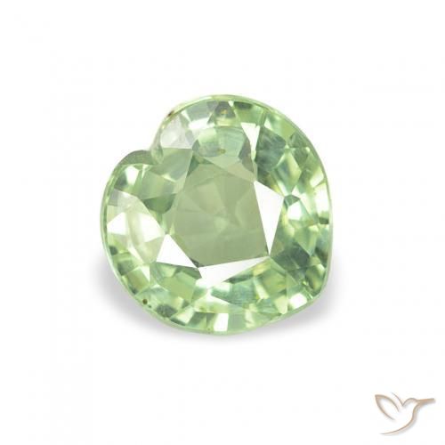 0.64ct طبيعي أخضر الغابات زفير, قلب, قليلا جدا
