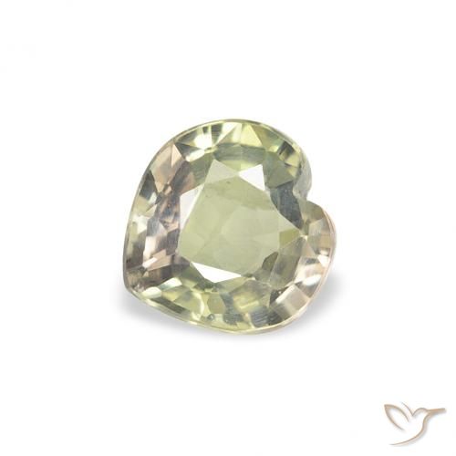 0.63ct طبيعي متعدد الألوان زفير, قلب, قليلا جدا