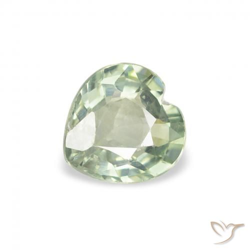 0.66ct طبيعي Medium Light Green زفير, قلب, قليلا جدا