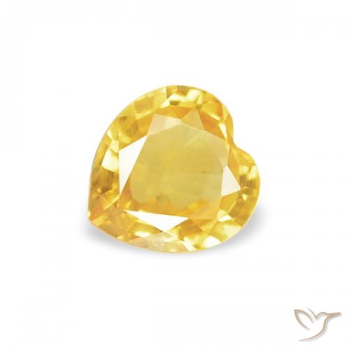 0.36ct طبيعي ذهبى متوسط زفير, قلب, قليلا جدا