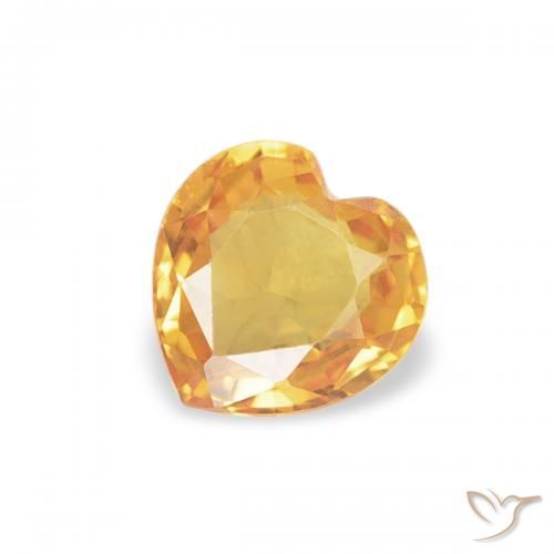0.41ct طبيعي برتقالى متوسط زفير, قلب, قليلا جدا
