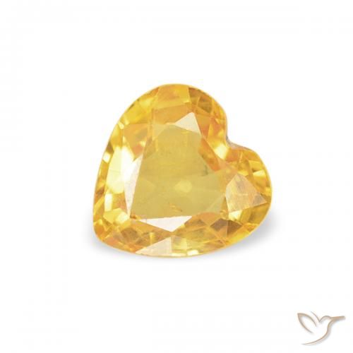 0.39ct طبيعي ذهبى متوسط زفير, قلب, قليلا جدا