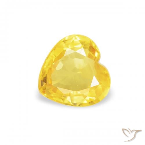 0.40ct طبيعي أصفر النحلة زفير, قلب, قليلا جدا