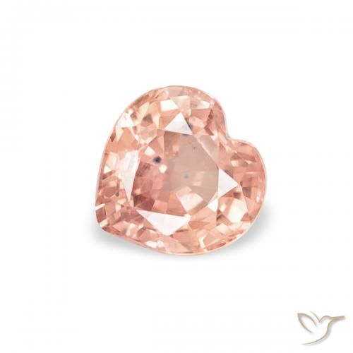 0.44ct طبيعي وردي فاتح زفير, قلب, قليلا جدا