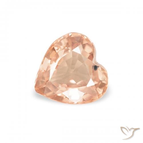 0.42ct طبيعي برتقالى النمر فاتح زفير, قلب, VVS-VS
