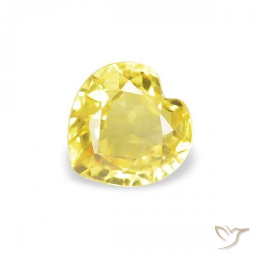 0.40ct طبيعي أصفر فاتح زفير, قلب, VVS-VS