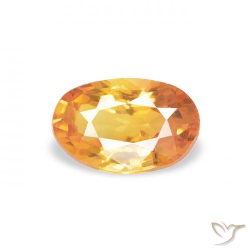 0.60ct ذهبى-برتقالى غامق زفير, بيضوي, قليلا جدا