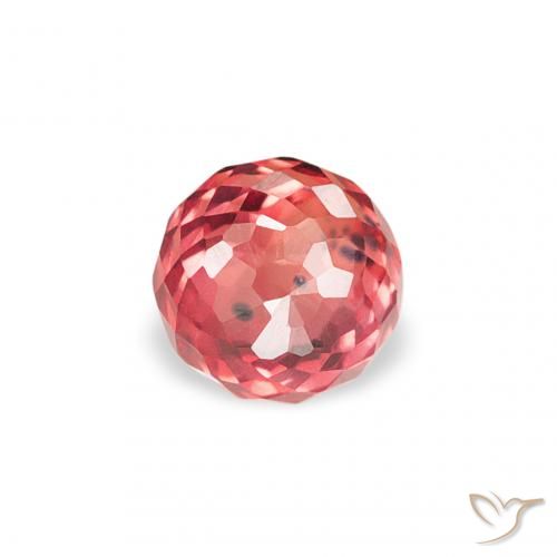 0.36ct طبيعي أحمر لامع زفير, دائري, قليلا جدا