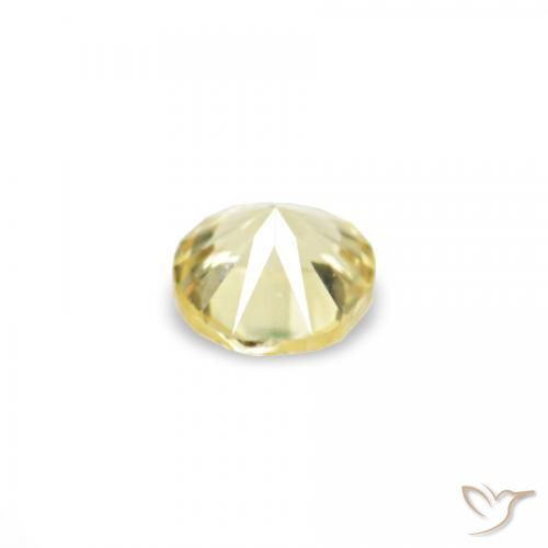 أحجار زفير Medium Light-Yellow طبيعية، دائري، VVS-VS، وزنها 1.54 قيراط