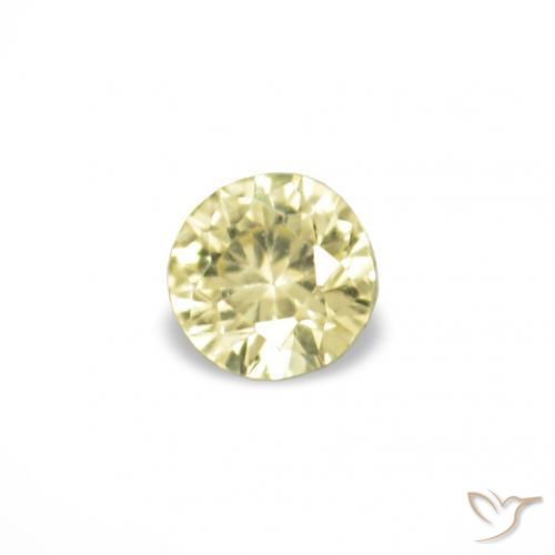 أحجار زفير Medium Light-Yellow طبيعية، دائري، VVS-VS، وزنها 1.53 قيراط