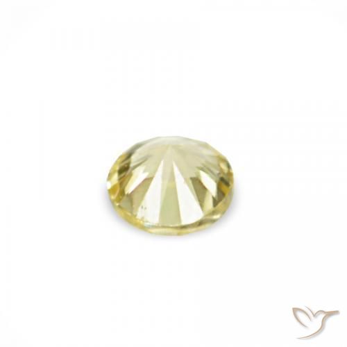 أحجار زفير Medium Light-Yellow طبيعية، دائري، VVS-VS، وزنها 1.53 قيراط