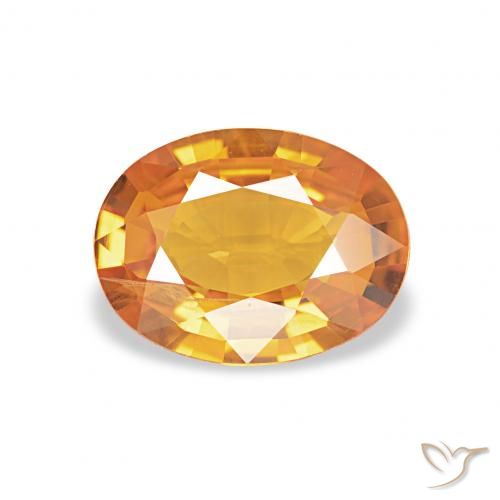1.33ct طبيعي برتقالى محمر زفير, بيضوي, SI-I1