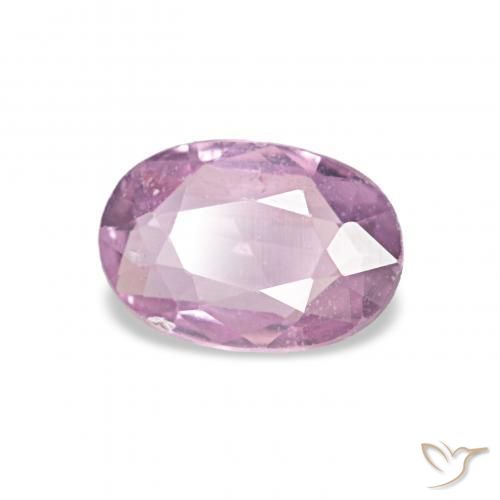 زفير أرجوانى وردى طبيعي، بيضوي، 0.53 قيراط، قليلا جدا