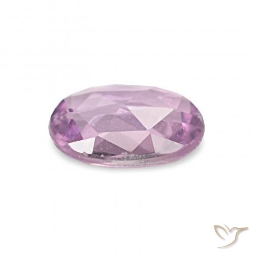 زفير أرجوانى وردى طبيعي، بيضوي، 0.53 قيراط، قليلا جدا