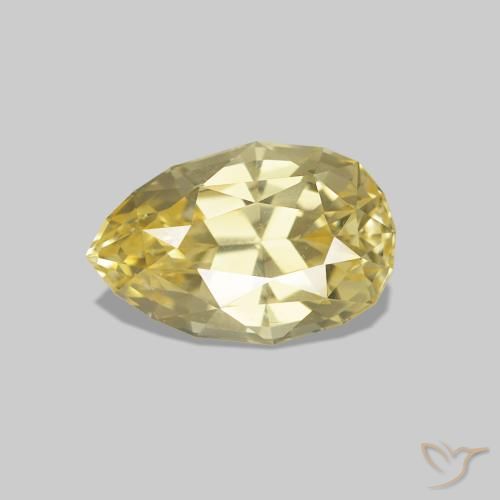 1.18ct أصفر فاتح زفير, شكل الكمثرى, VVS