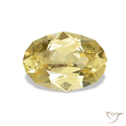 1.46ct أصفر-ذهبى فاتح زفير, بيضوي, قليلا جدا