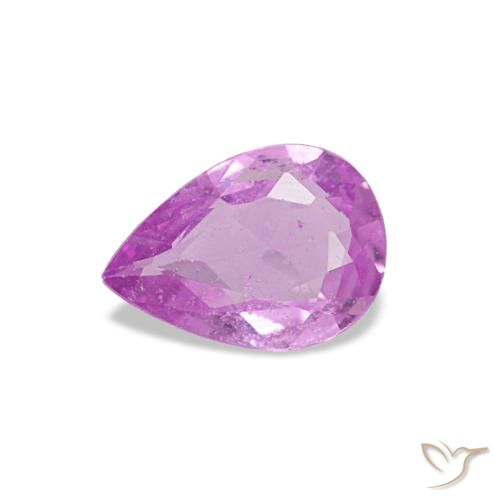 0.28ct أرجواني الياقوت, شكل الكمثرى, قليلا جدا