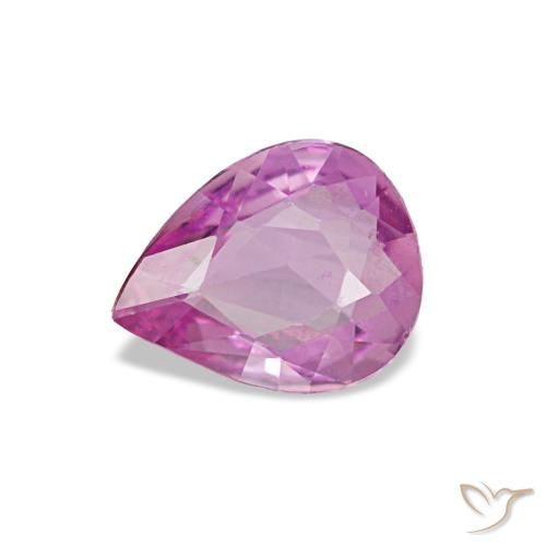 0.46ct أرجواني الياقوت, شكل الكمثرى, قليلا جدا
