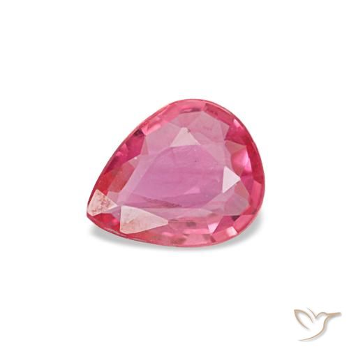 0.28ct وردي الياقوت, شكل الكمثرى, قليلا جدا