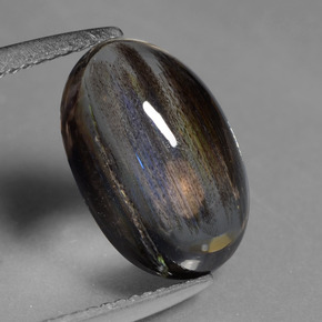 سكابوليت ملون بقوس قزح طبيعي، قصة بيضاوى، 3.55 قيراط، شفاف