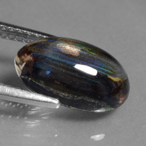 سكابوليت ملون بقوس قزح طبيعي، قصة بيضاوى، 3.55 قيراط، شفاف