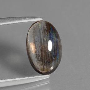 سكابوليت ملون بقوس قزح طبيعي، قصة بيضاوى، 1.84 قيراط، شفاف