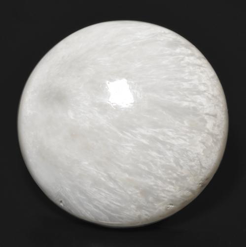 سكوليسيت أبيض داكن طبيعي، قصة دائرى، 24.42 قيراط، غير شفاف