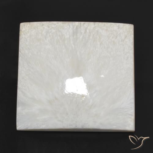 79.97ct طبيعي أبيض كريمى سكوليسيت, مربع, غير شفاف