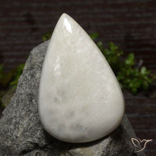 28.69ct طبيعي أبيض كريمى سكوليسيت, شكل الكمثرى, غير شفاف